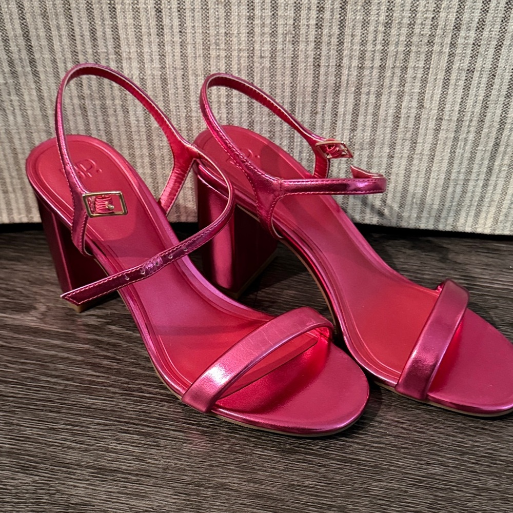 BP Shiny Pink Livia Ankle Strap Sandal